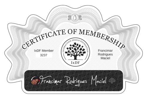Francimar's Certificate of membership