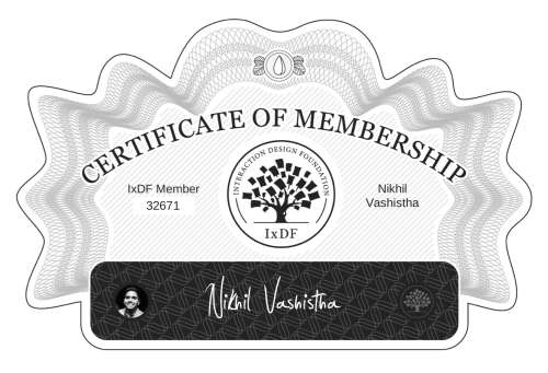 Nikhil's Certificate of membership