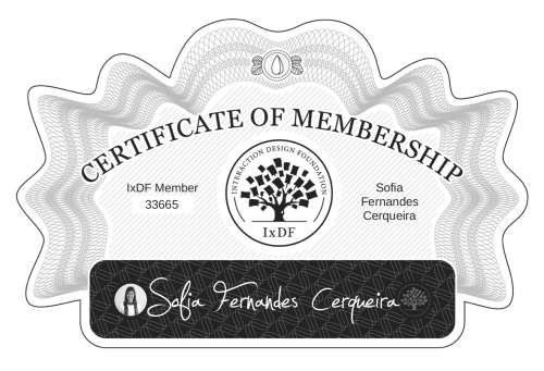 Sofia's Certificate of membership