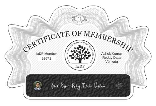 Ashok's Certificate of membership