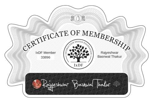 Rajyeshwar's Certificate of membership
