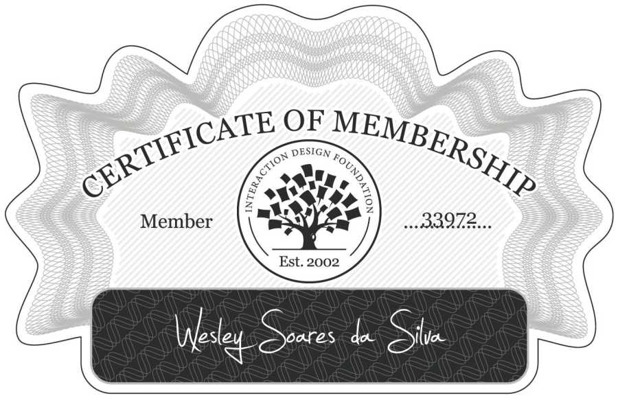 Wesley Soares da Silva: Certificate of Membership