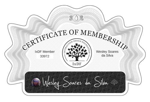 Wesley's Certificate of membership