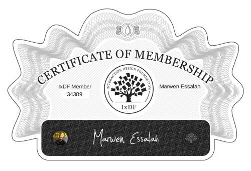 Marwen's Certificate of membership