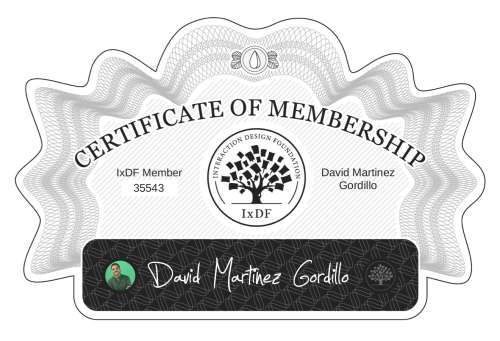 David's Certificate of membership