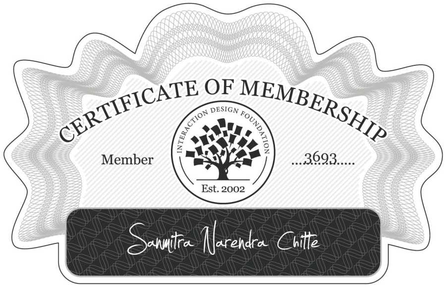 Sanmitra Narendra Chitte: Certificate of Membership