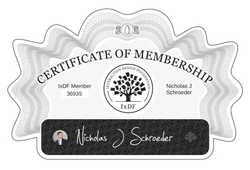 Nicholas's Certificate of membership