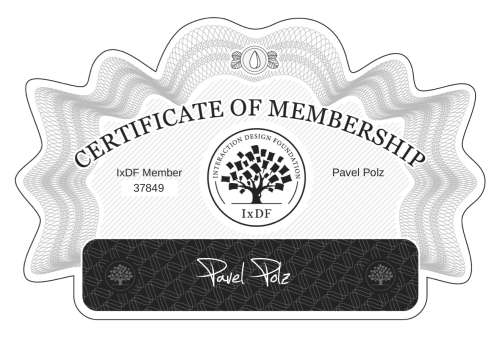 Pavel's Certificate of membership