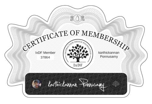 karthickannan's Certificate of membership