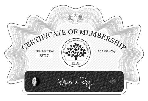 Bipasha's Certificate of membership