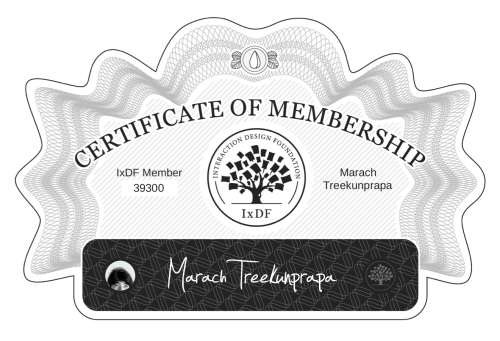 Marach's Certificate of membership