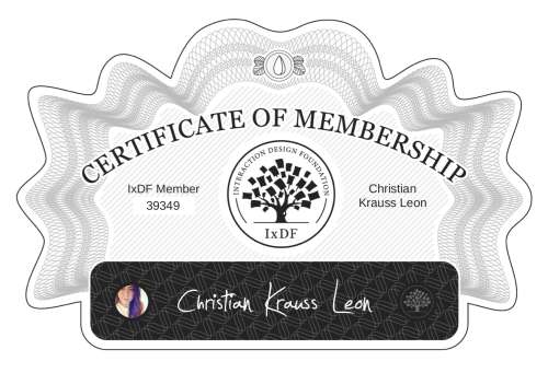 Christian's Certificate of membership