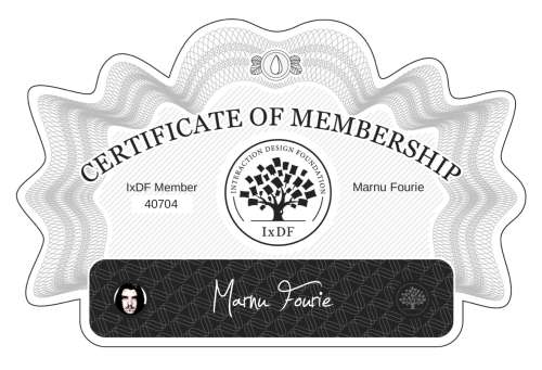 Marnu's Certificate of membership