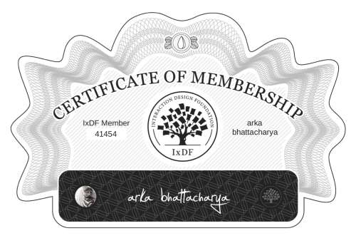 arka's Certificate of membership
