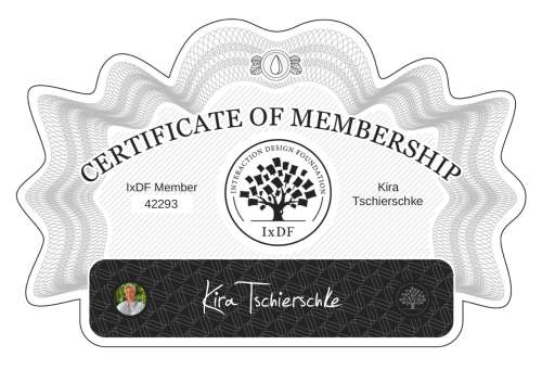 Kira's Certificate of membership