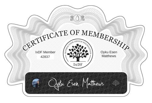 Oyku's Certificate of membership