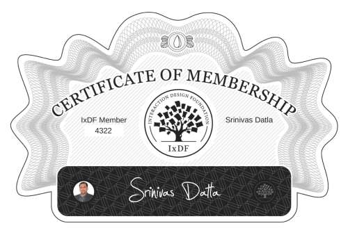 Srinivas's Certificate of membership
