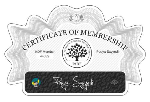 Pouya's Certificate of membership