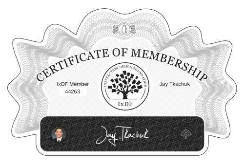 Jay's Certificate of membership