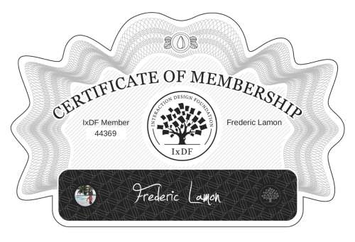 Frederic's Certificate of membership