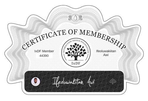 Ifeoluwakiitan's Certificate of membership