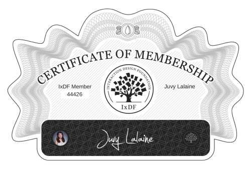 Juvy's Certificate of membership