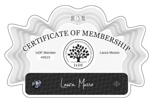 Laura's Certificate of membership