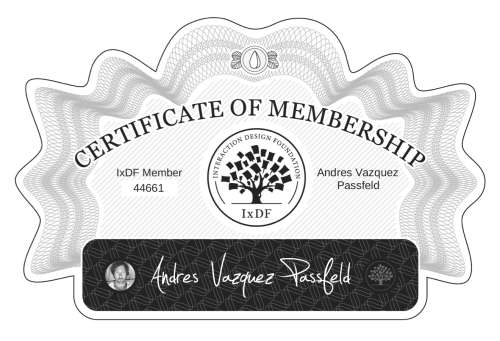 Andrés's Certificate of membership