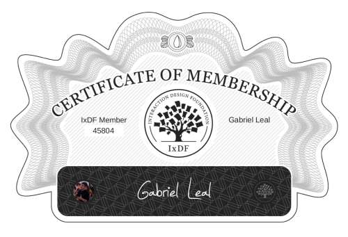Gabriel's Certificate of membership