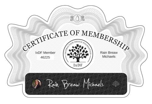 Rain's Certificate of membership