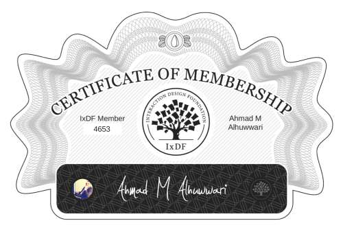 Ahmad’s Certificate of membership