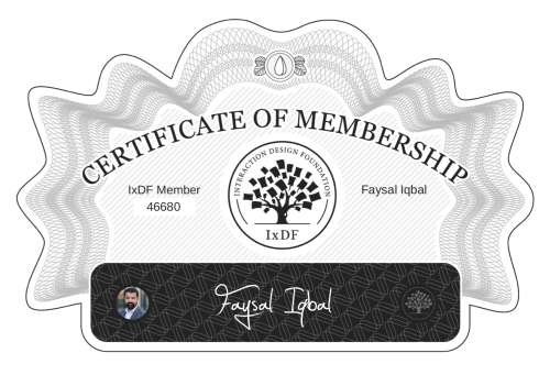 Faysal's Certificate of membership