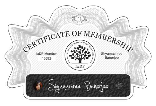 Shyamashree's Certificate of membership