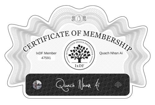 Quach's Certificate of membership