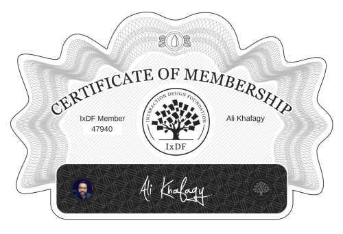 Ali's Certificate of membership