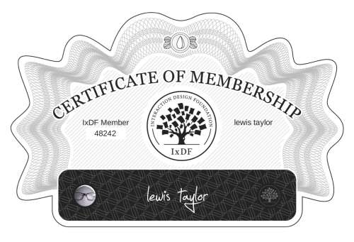lewis's Certificate of membership