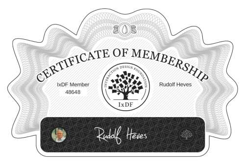 Rudolf's Certificate of membership