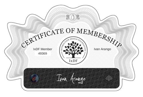 Ivan's Certificate of membership