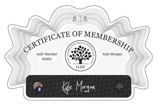 Kyle's Certificate of membership