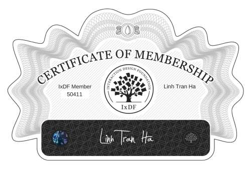 Linh's Certificate of membership