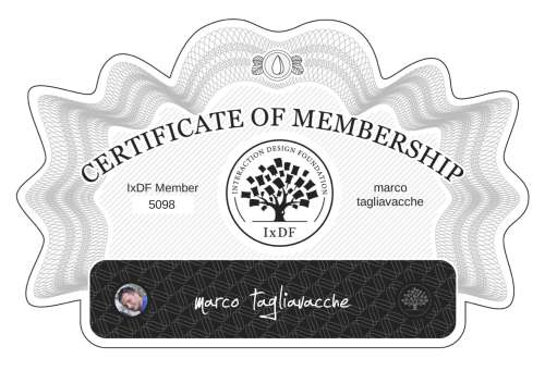marco's Certificate of membership