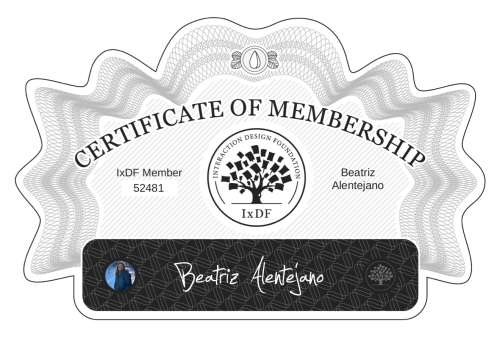 Beatriz's Certificate of membership