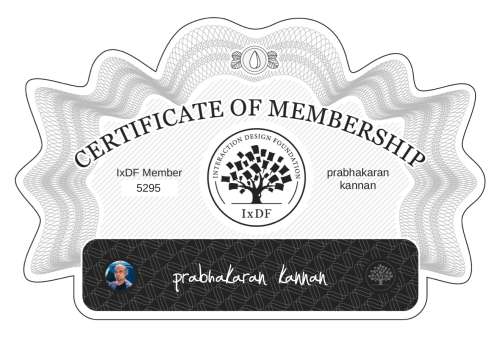 prabhakaran's Certificate of membership