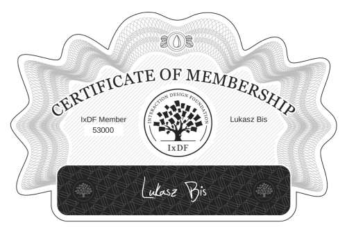 Łukasz's Certificate of membership