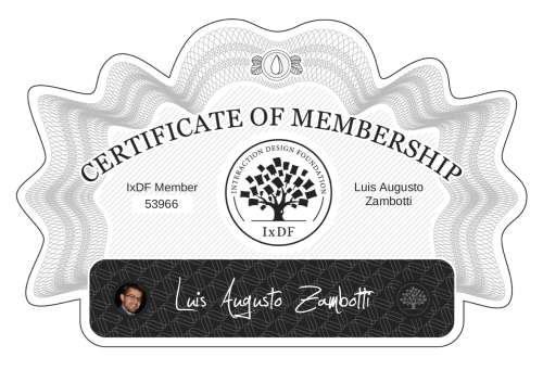 Luis's Certificate of membership