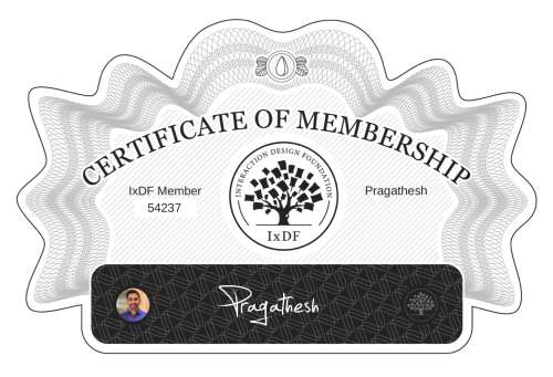 Pragathesh's Certificate of membership