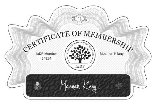 Moamen's Certificate of membership