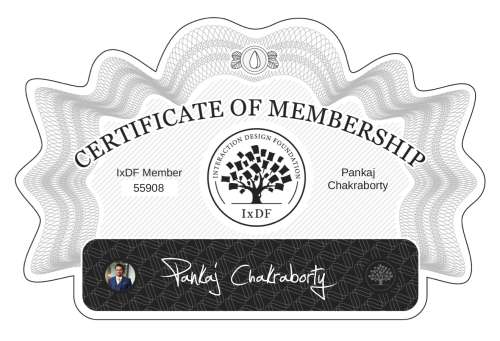 Pankaj's Certificate of membership