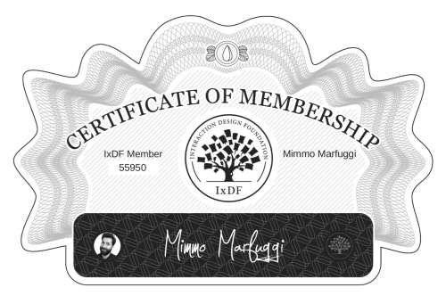 Mimmo's Certificate of membership