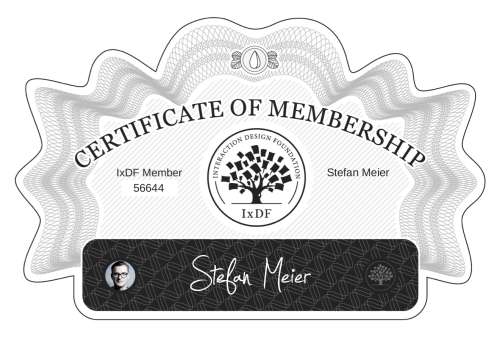 Stefan's Certificate of membership